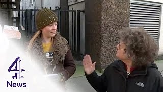 Heated debate as woman confronts anti-abortion protesters | Channel 4 News