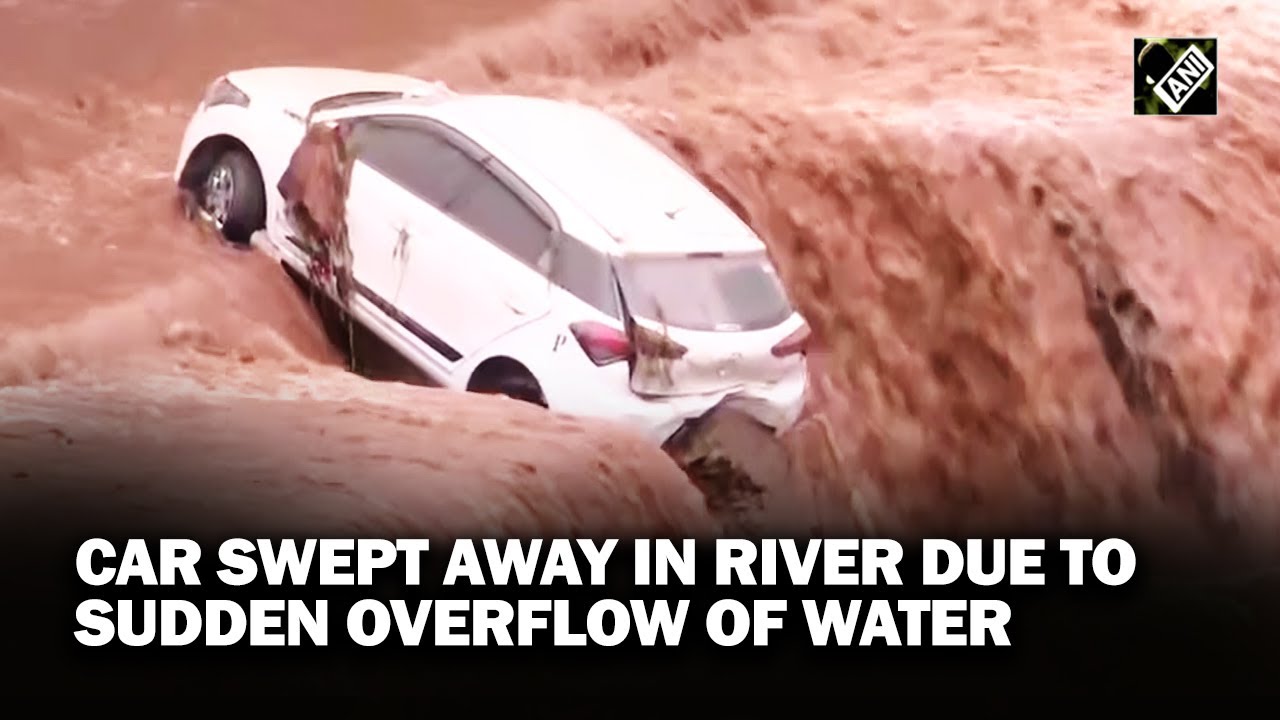 Haryana: Car swept away in river due to sudden overflow of water ...