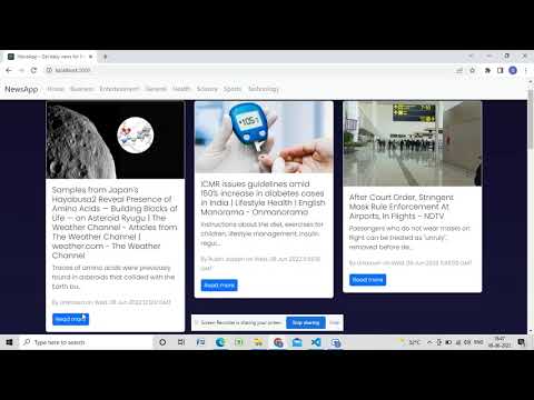NewsApp using ReactJS
