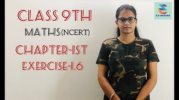 CLASS 9TH MATHEMATICS | CHAPTER 1ST EXERCISE 1.6 | LAWS OF EXPONENTS FOR REAL NUMBERS