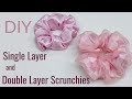 How to Make a Single and Double Layer Scrunchie - Neat and Professional Finish