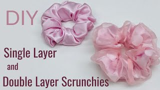 How to Make a Single and Double Layer Scrunchie - Neat and Professional Finish