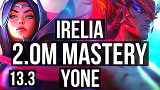 IRELIA vs YONE (TOP) | 6/0/4, 2.0M mastery, 1000+ games, Dominating | EUW Diamond | 13.3
