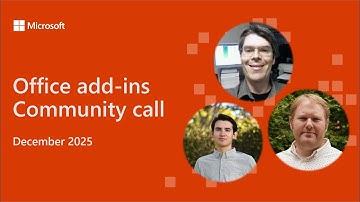 Office add-ins community call - December 2025