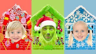 Grinch vs Kids Challenge | Katya and Dima