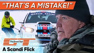 Clarkson, Hammond and May Race With Skiers on Their Cars | The Grand Tour: A Scandi Flick