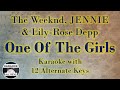 The weeknd jennie lilyrose depp  one of the girls karaoke instrumental lower higher original key