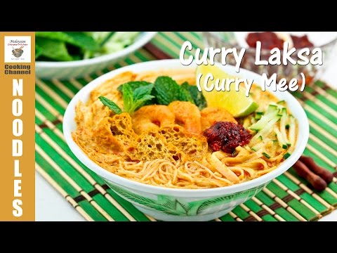 Laksa Recipe - Singaporean Curry Noodle Soup (Laksa Lemak) | Asian Recipes. 