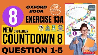 Class 8th Math Exercise 13A Question 1-5 | New countdown third edition | oxford | Math with Afshan
