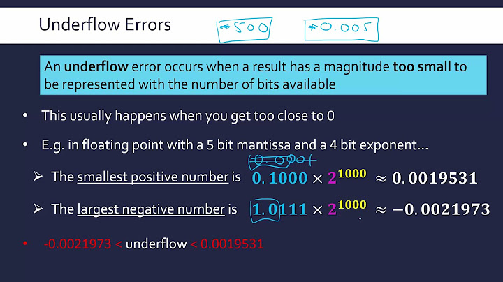 Overflow and Underflow Errors