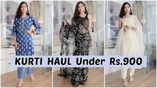 KURTI HAUL Under Rs.900  | KURTI HAUL | Saree Haul under 500 | MEESHO ETHNIC WEAR HAUL | Tanu Gupta