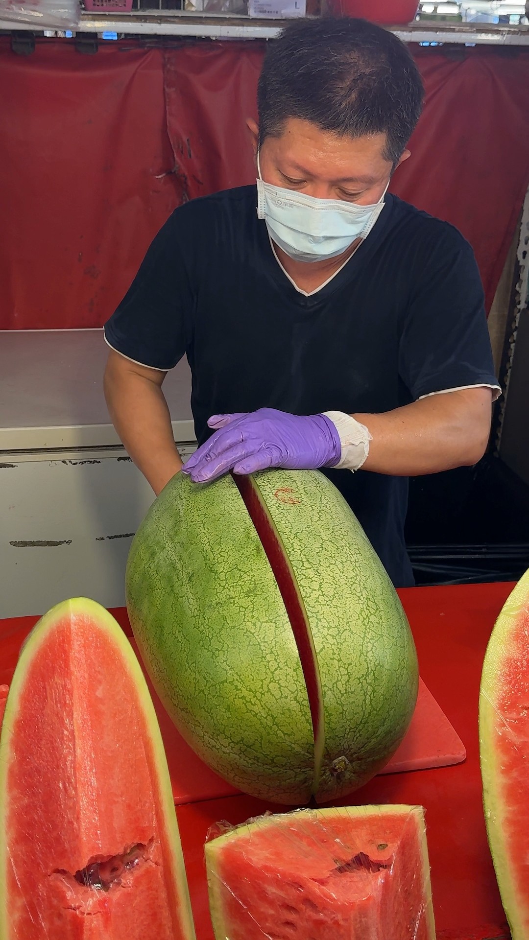 Aamzing! Taiwanese Giant Watermelon - Fruit Cutting Skills