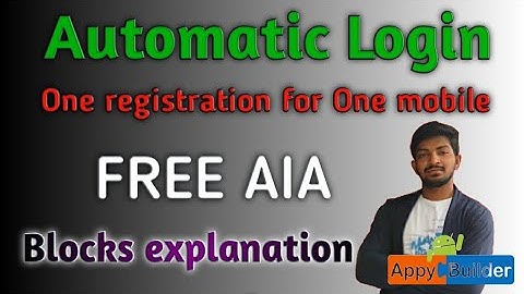 Automatic Login in Appy Builder | firebase data base | Free aia | in telugu by chandu