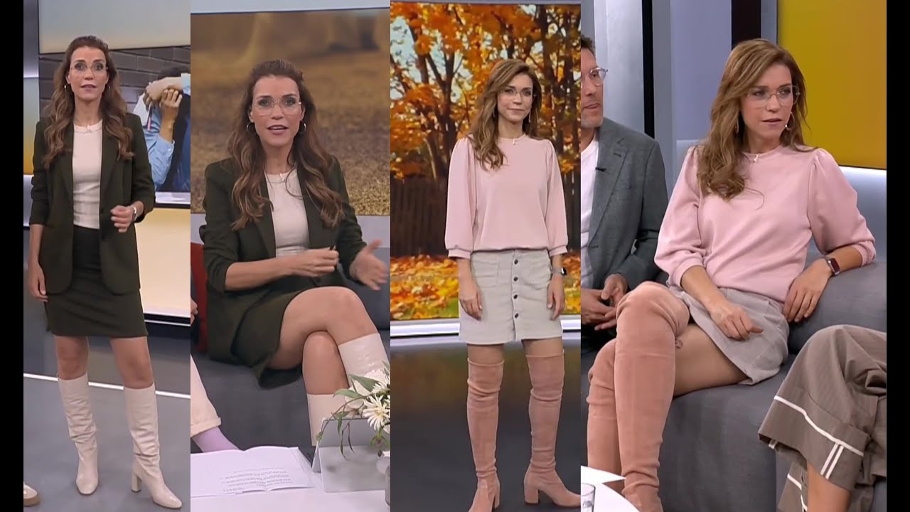 Annett Möller in Chic Stocking Boots Blazer Outfit & Over-the-Knee Suede Boots Looks