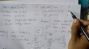 Temperature sensor(LM35),Humidity sensor and Moisture code logic explain