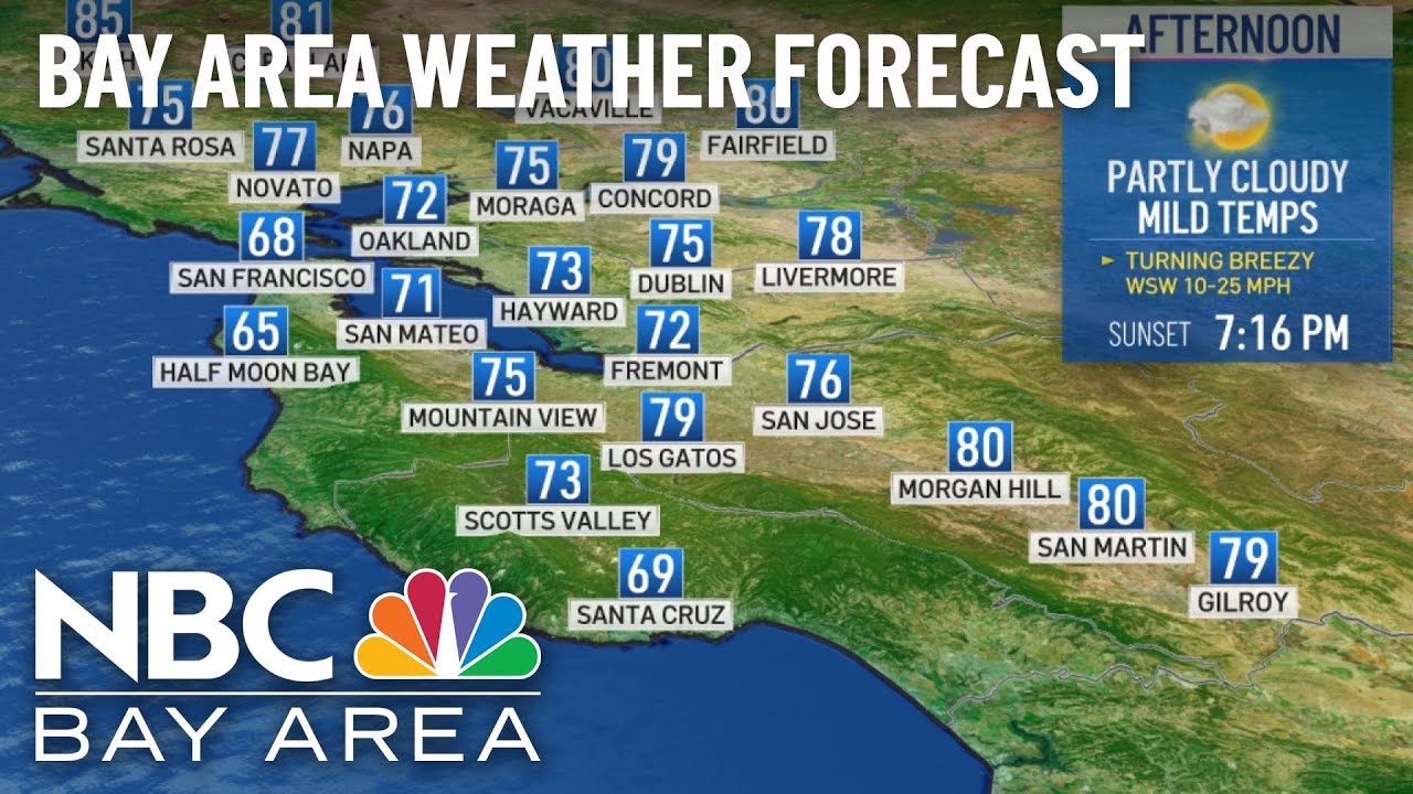 Bay Area Forecast: Mild start to the week - YouTube