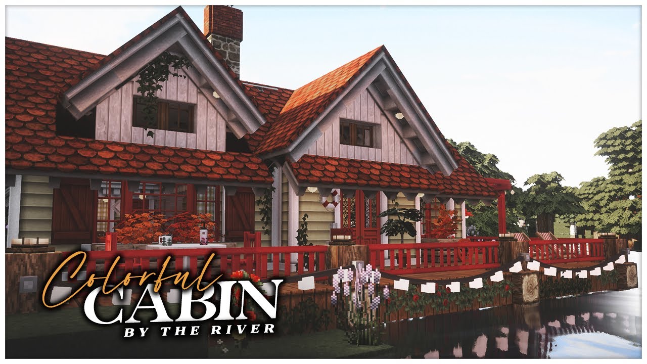 🌻🍎🏡 𝑪𝒐𝒍𝒐𝒓𝒇𝒖𝒍 𝑹𝒊𝒗𝒆𝒓𝒔𝒊𝒅𝒆 𝑪𝒂𝒃𝒊𝒏 𝑻𝒐𝒖𝒓 - Cocricot Mod / Texture Pack┊Aesthetic Minecraft JE Cottagecore