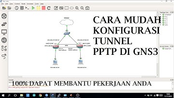 KONFIGURASI TUNNEL PPTP | GNS3 | MikroTik