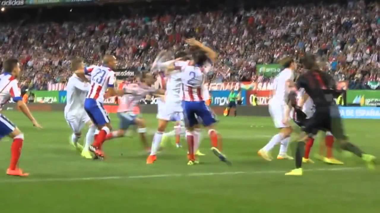 Cristiano Ronaldo Punches Diego Godin in the Face