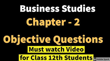 Chapter 2 Principles of management | Objective questions |Business studies class 12 | CBSE | Hindi