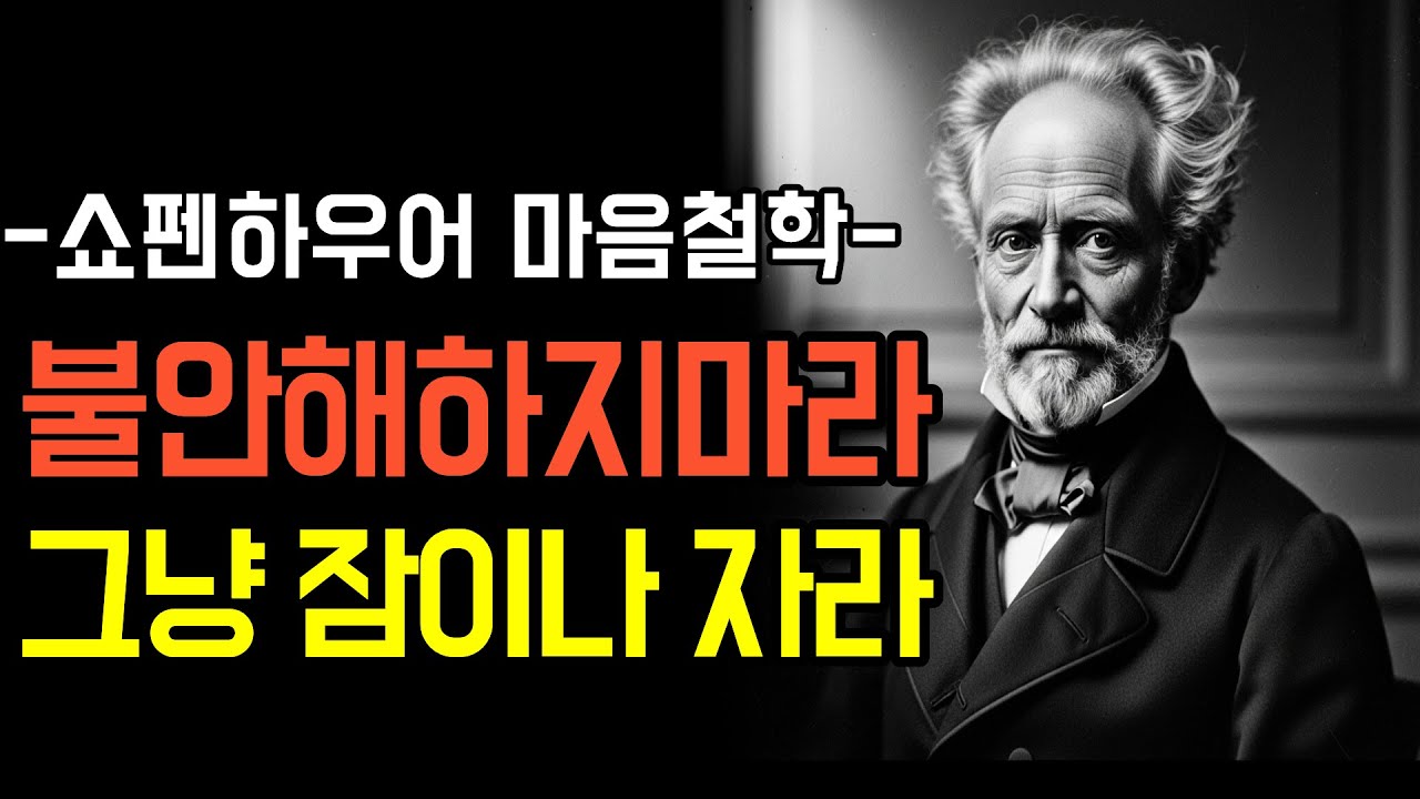 (쇼펜하우어의 마음철학)불안해 하지마라! 그냥 잠이나 자라ㅣ오디오북ㅣ시니어공감ㅣ걱정 ㅣ불안