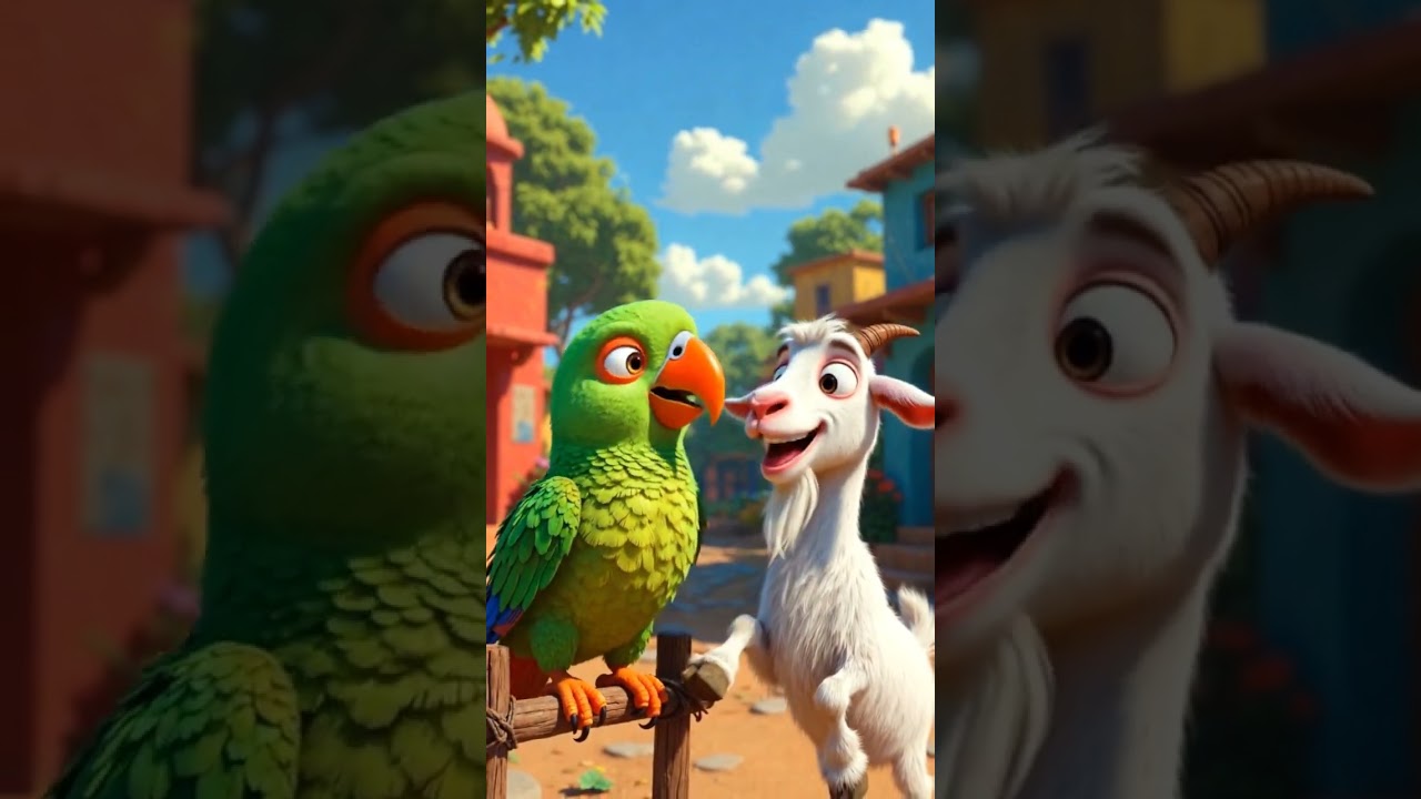 बकरी और तोता ।