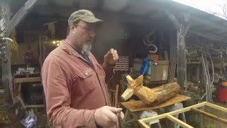HOMEMADE SHAVE HORSE RAIN DAY OUT IN THE SHOP.
