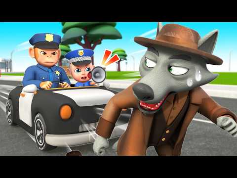 Baby Police Catches Big Bad Wolf🐺🚓 | Baby Police Adventure | Rosoo Police Nursery Rhymes