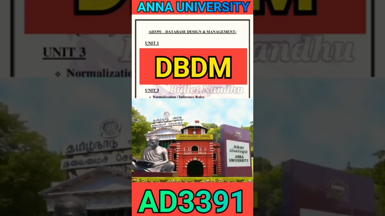 Anna University Database Design and Management important questions 