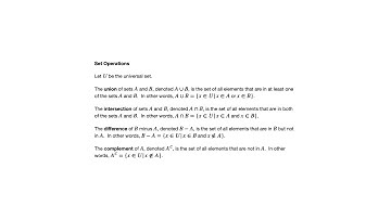 6.1 Set Theory Definitions and the Element Method of Proof