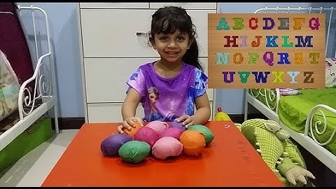Learning Alphabets toddlers Surprise Eggs Play-doh
