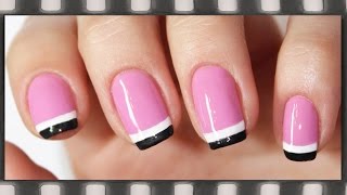 Двойной френч. Красивый маникюр | Nail art: Double Color French Manicure Двойной френч. Красивый маникюр | Nail art: Double Color French Manicure