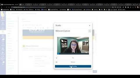 Recording a Welcome Video in Canvas