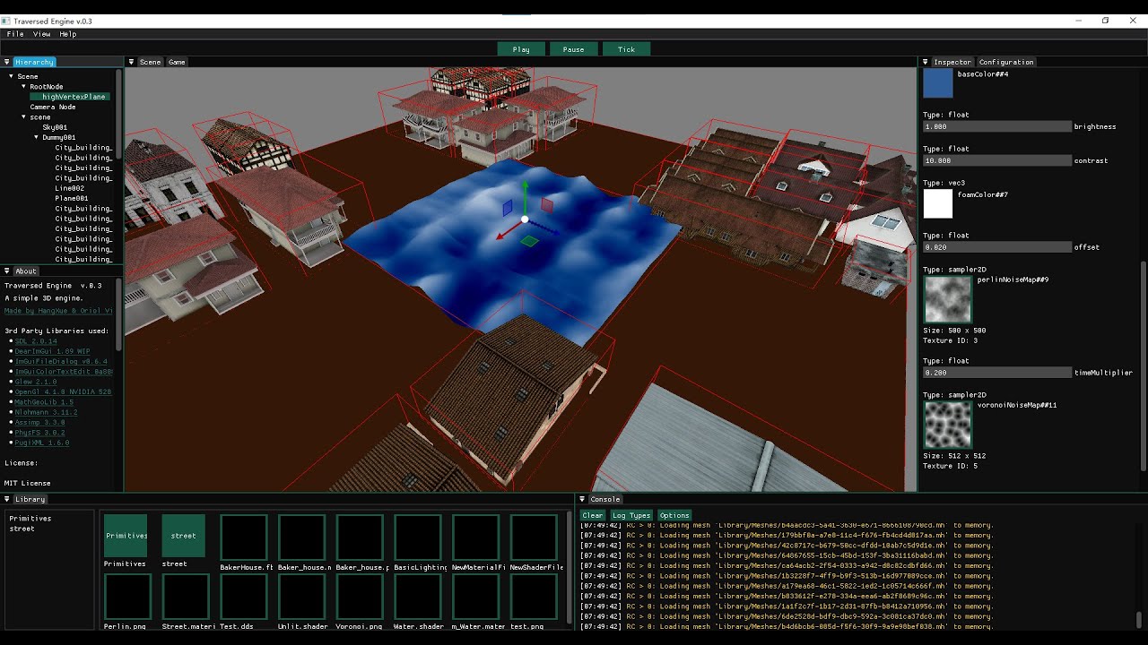 Example Demo scene of our game engine - YouTube