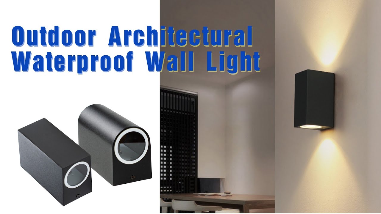 outdoor waterproof Black aluminum double head GU10 LED up down wall light outdoor wall light_CIKILED