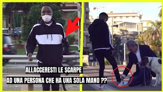 Handicappato Senza Un Braccio - Esperimento Sociale