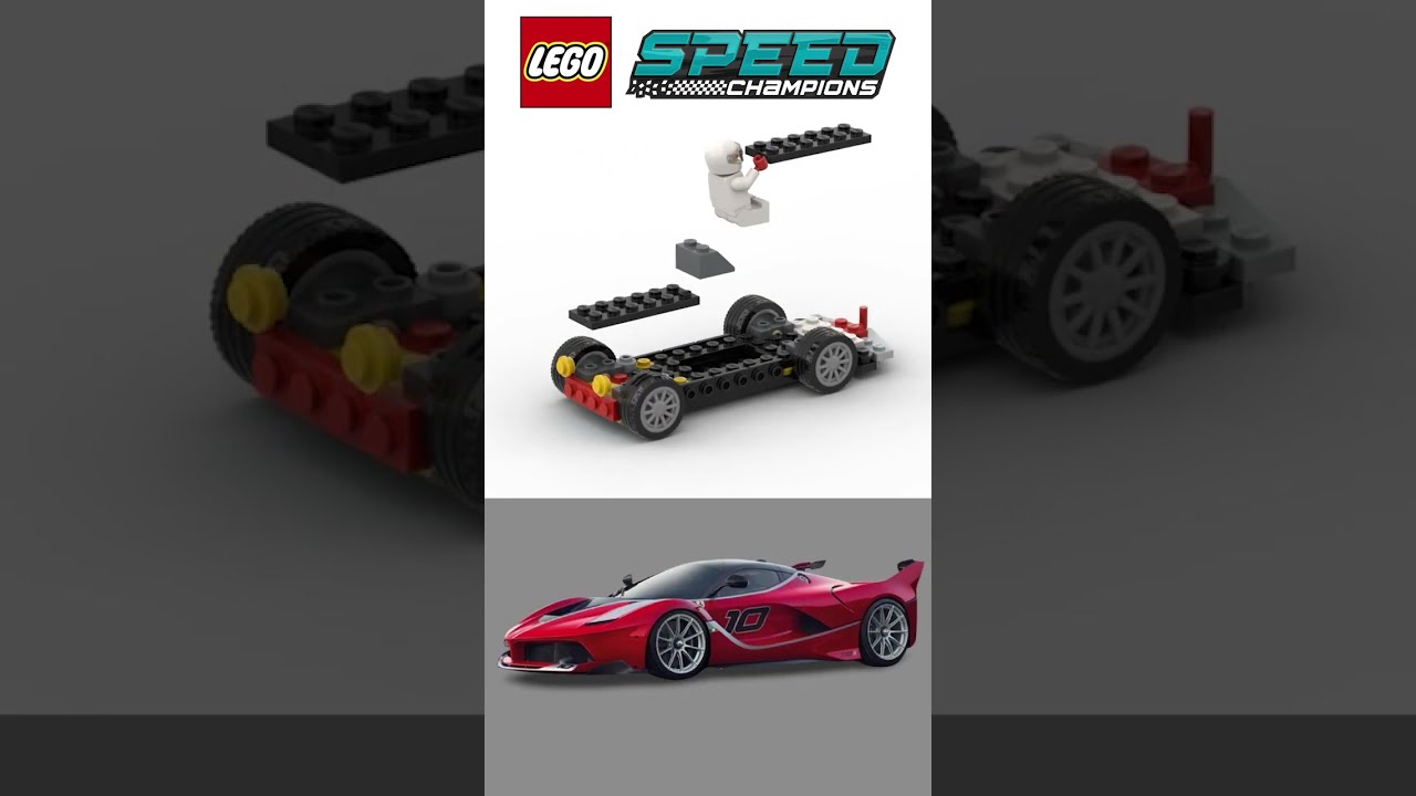 LEGO Speed Champions Ferrari FXX K Satisfying Building Animation 