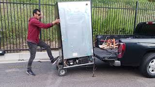 como subir o bajar cualquier refrigerador o mueble de una camioneta?how load unload any refrigerator