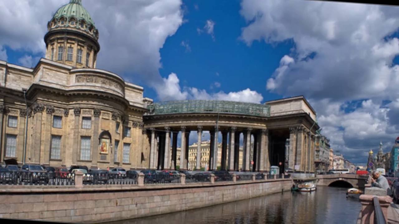 Вид Казанского собора в Петербурге. Канал сторон. Вид Казанского собора в Петербурге.