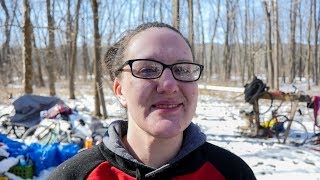 Homeless Woman Lives in Ithaca's Tent City the Jungle in Freezing Cold Weather