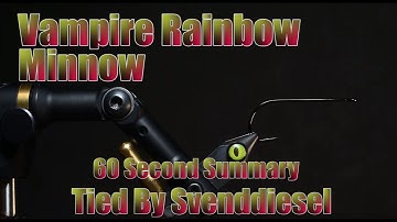 60 Second Summary Vampire Rainbow Minnow Fly Pattern Tutorial