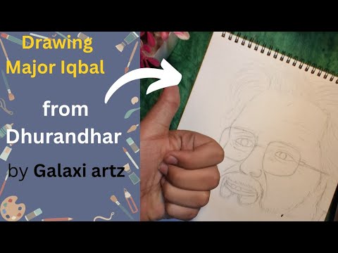 Drawing Major Iqbal from Dhurandhar/ step by step tutorial/ Arjun ...