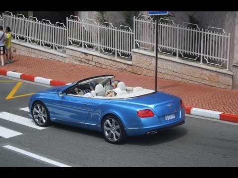 2013 Bentley Continental GT V8's In Monaco! Lovely DEEP V8 Sounds!! (1080p Full HD)