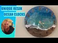 (99) UNIQUE  RESIN OCEAN CLOCKS
