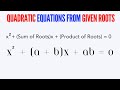 Forming Quadratic Equation from Given Roots | Solution Explained Step-by-Step