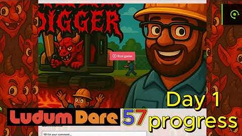 helldigger idle ludum dare 57 day 1 progress #ldjam #ludumdare #indiedev #unity