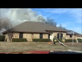 Residential Structure Fire - Wylie Texas Jan 2013 - WFR Dash CAM with Audio