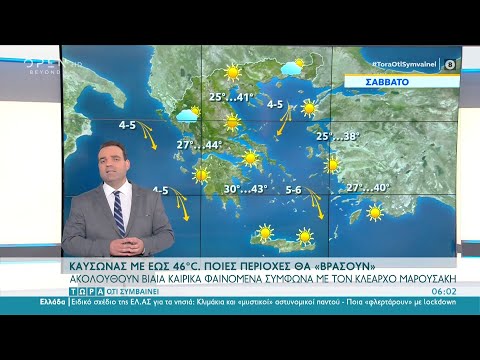 Καιρός 31/07/2021: Καύσωνας με 46 βαθμούς Κελσίου – Ποιες περιοχές θα «βράσουν» | OPEN TV