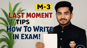 MATHEMATICS-3 (M-3) Last Moment tips | How To Write in Exam | M-3 me kaise pass ho | rgpv exam 2025