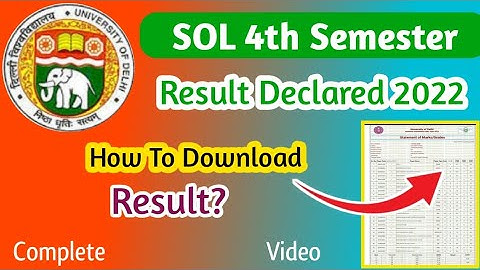 SOL 4th semester result declared 2022 l How To Download result Step-by-step l @GopalSharmaShowchannel